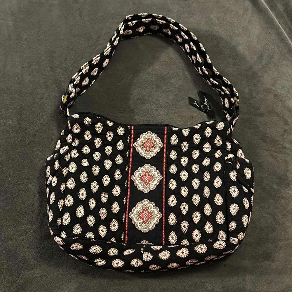 Vera Bradley Classic Black and Red Shoulder Purse